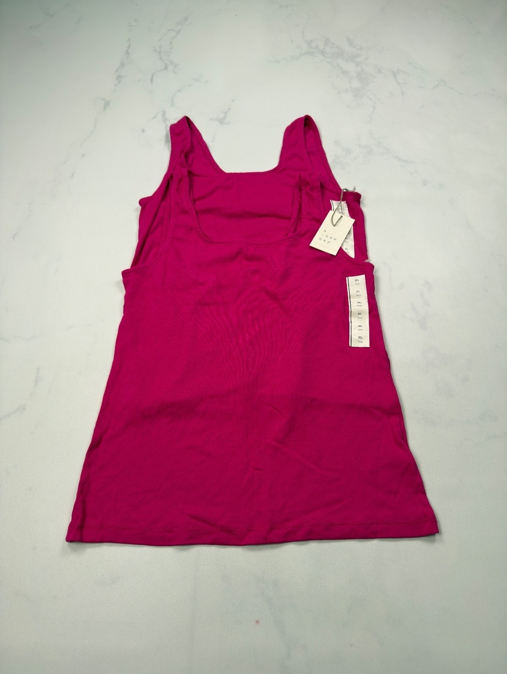 A New Day Tank Pink Scoop Neck Ribbed Stretchy Lot of 2 - Womens XL NWT